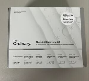 The Ordinary Skincare Set, Travel Trial Full Facial Care Gift Box